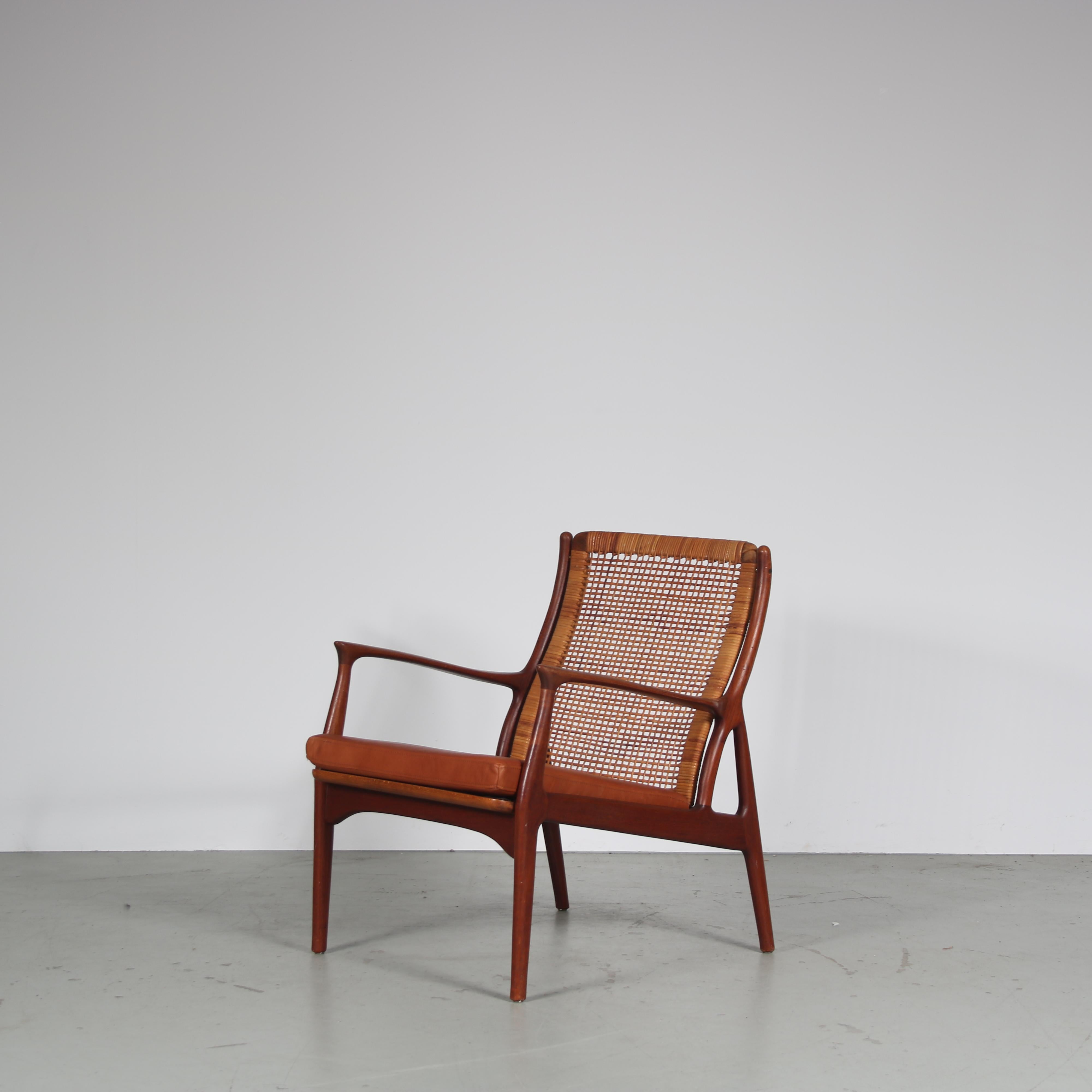 Danish Erik Andsersen Lounge Chair for Palle Pedersen, Denmark 1950