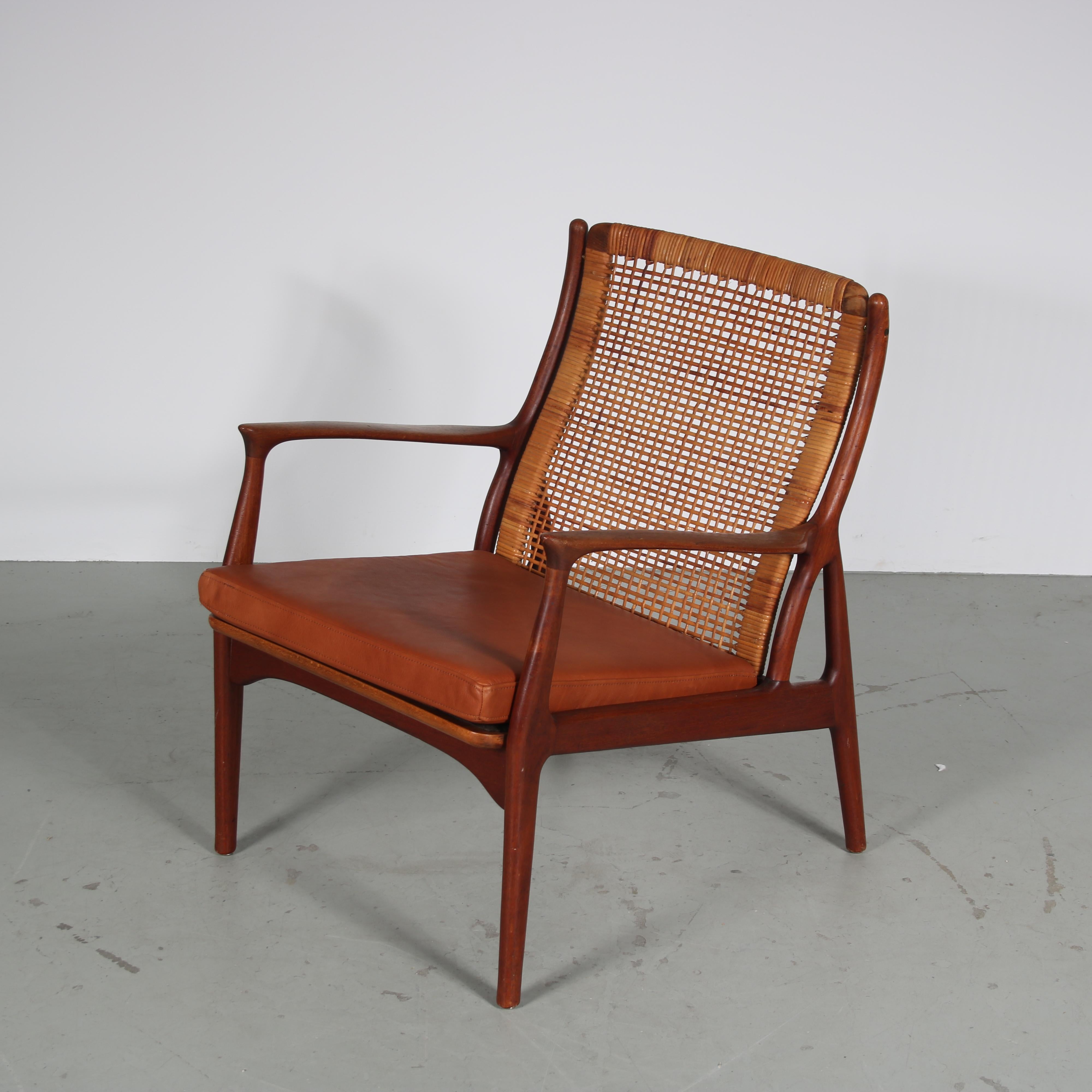 Erik Andsersen Lounge Chair for Palle Pedersen, Denmark 1950 In Good Condition In Amsterdam, NL