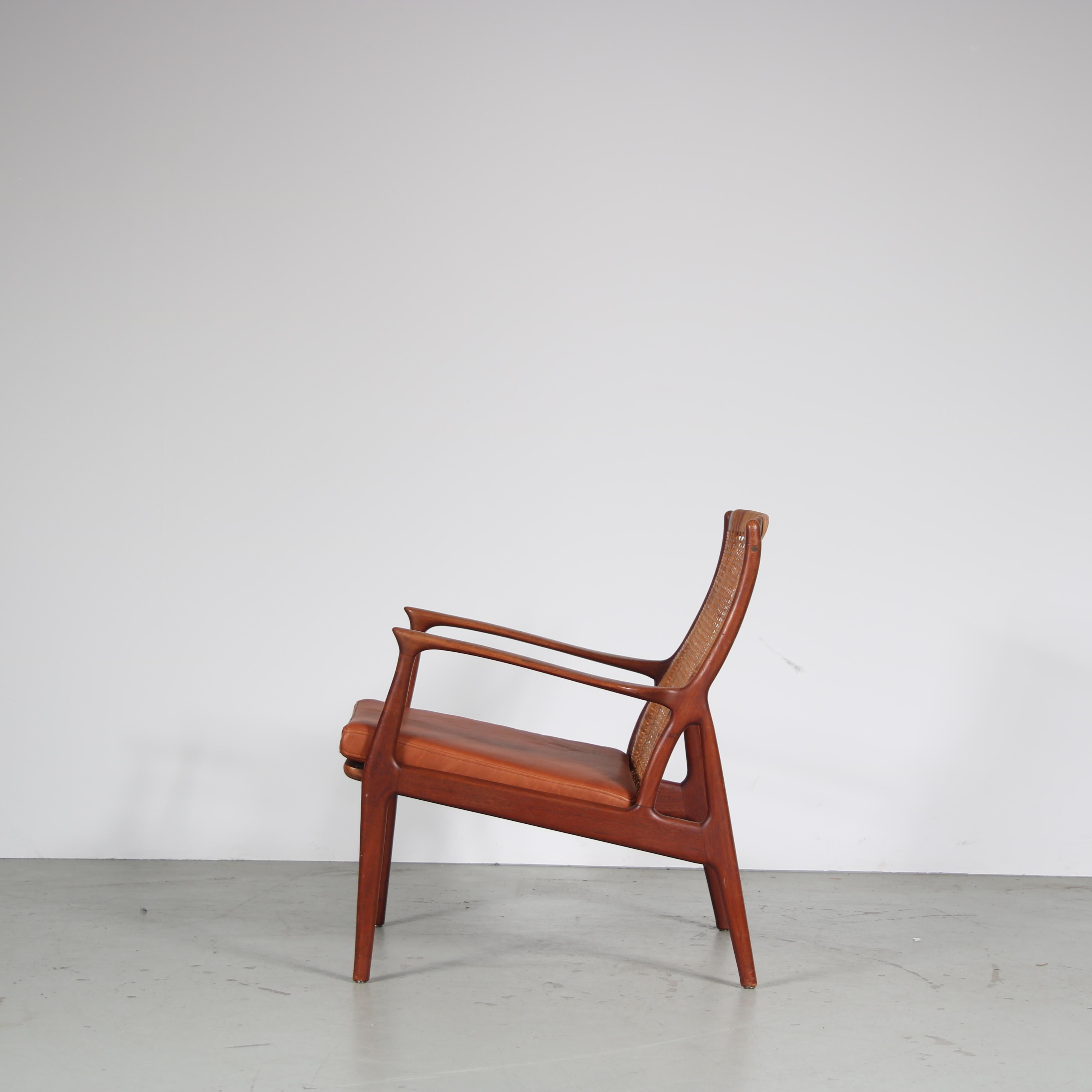 Mid-20th Century Erik Andsersen Lounge Chair for Palle Pedersen, Denmark 1950