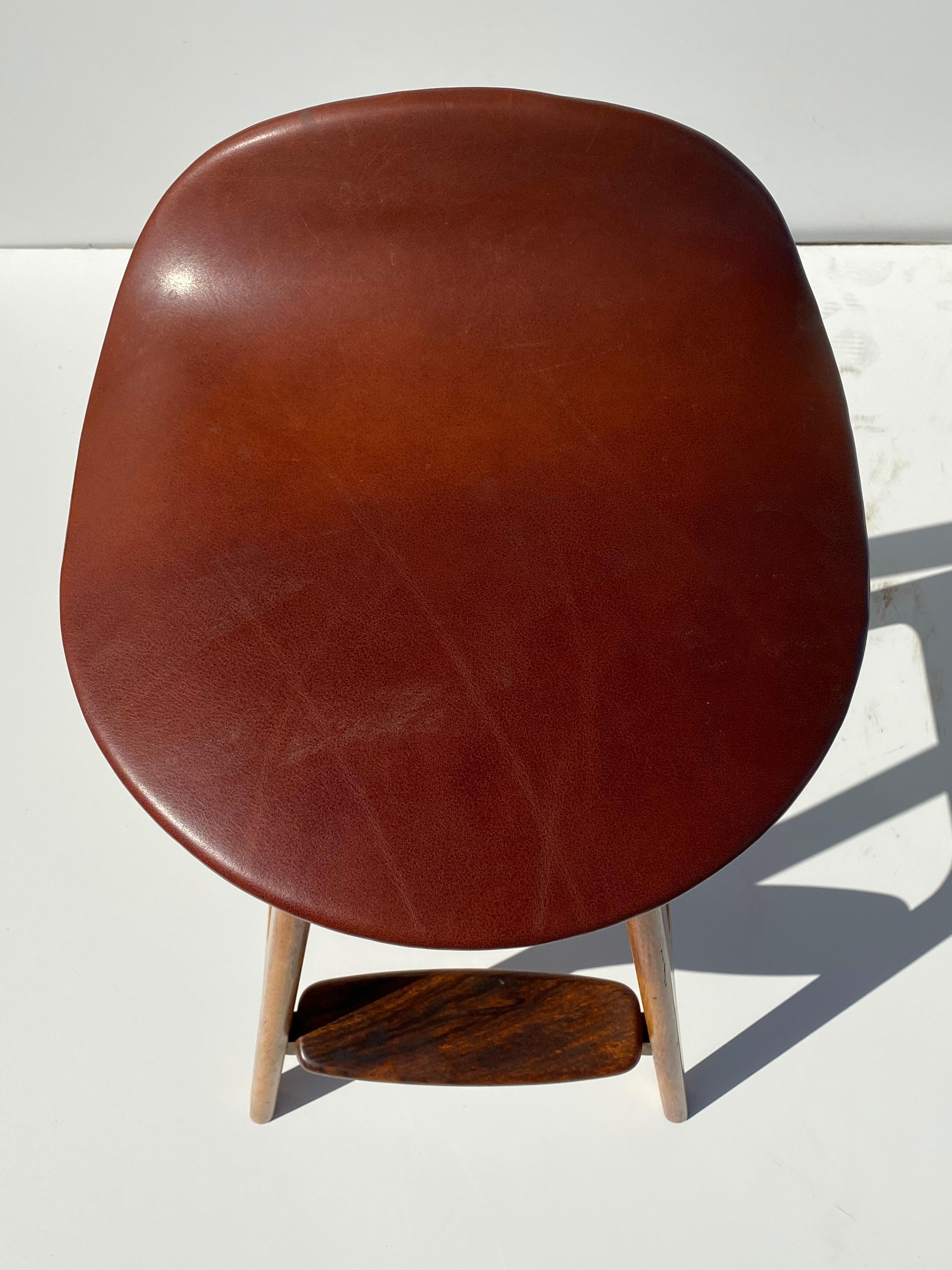 Erik Bach Teak Bar Stool 5