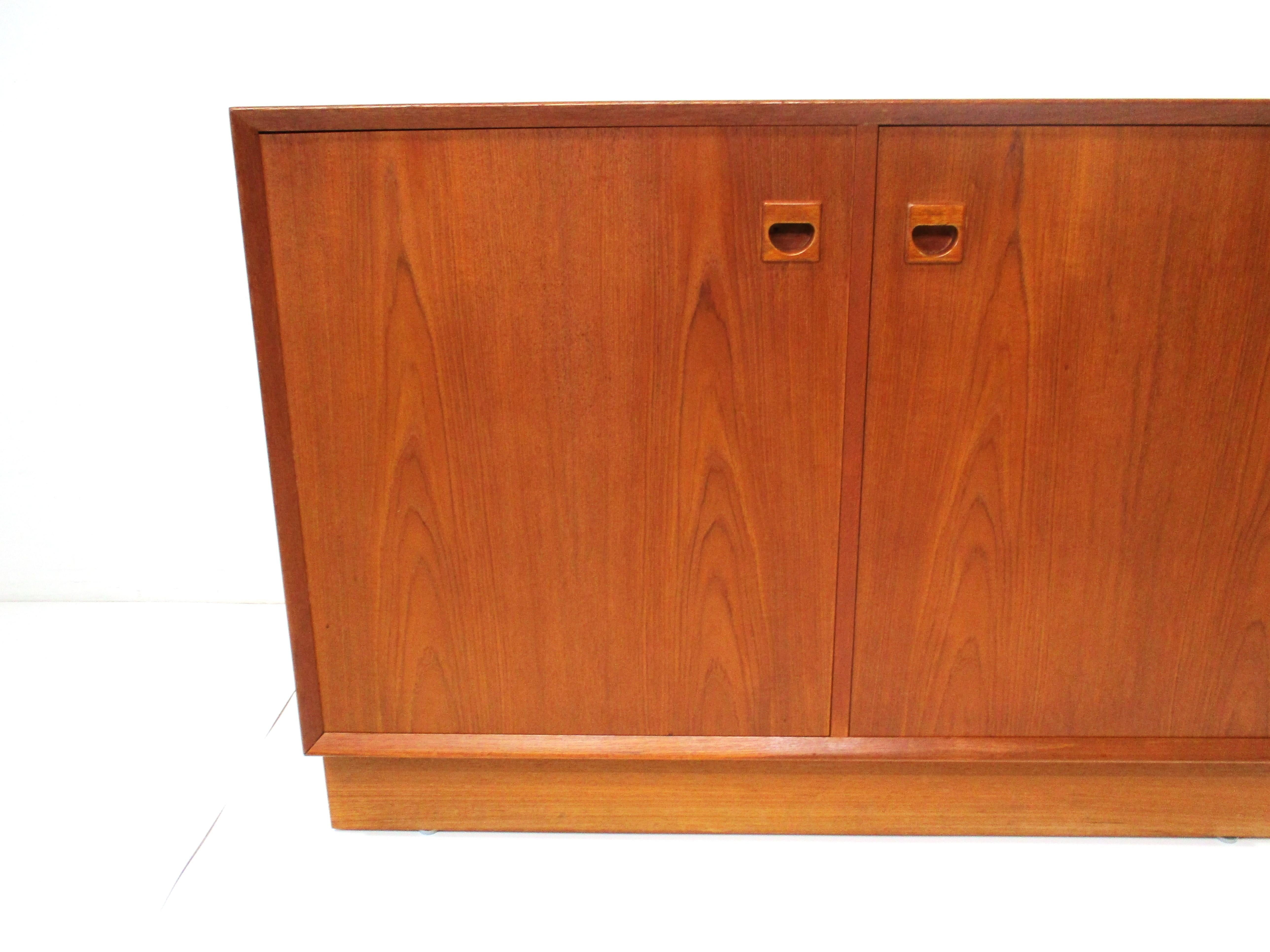 Danish Erik Brouer 2pc. Teak Cabinet Chest for Brouer Mobelfabrik Denmark ( B )