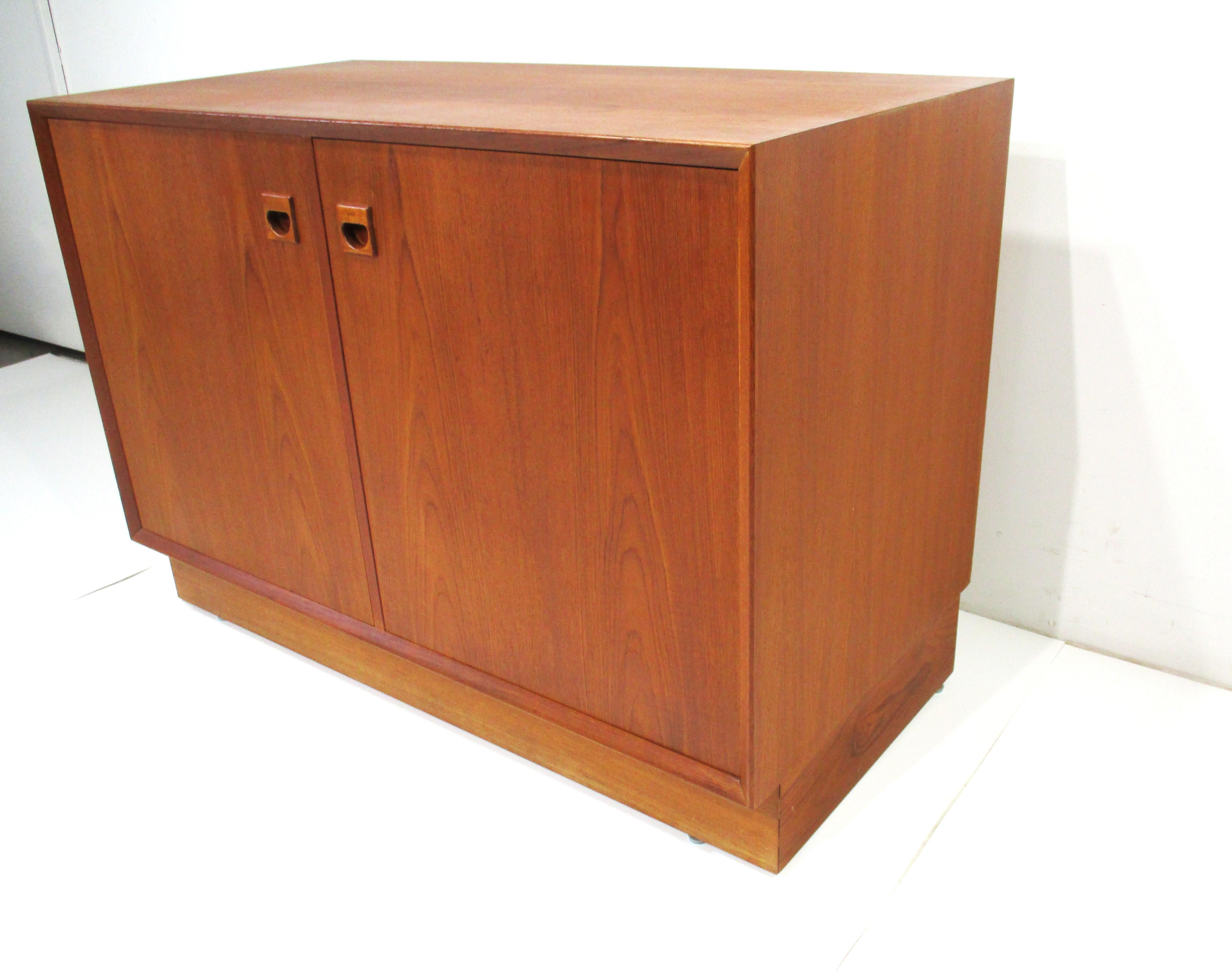 Erik Brouer 2pc. Teak Cabinet Chest for Brouer Mobelfabrik Denmark ( B ) 1