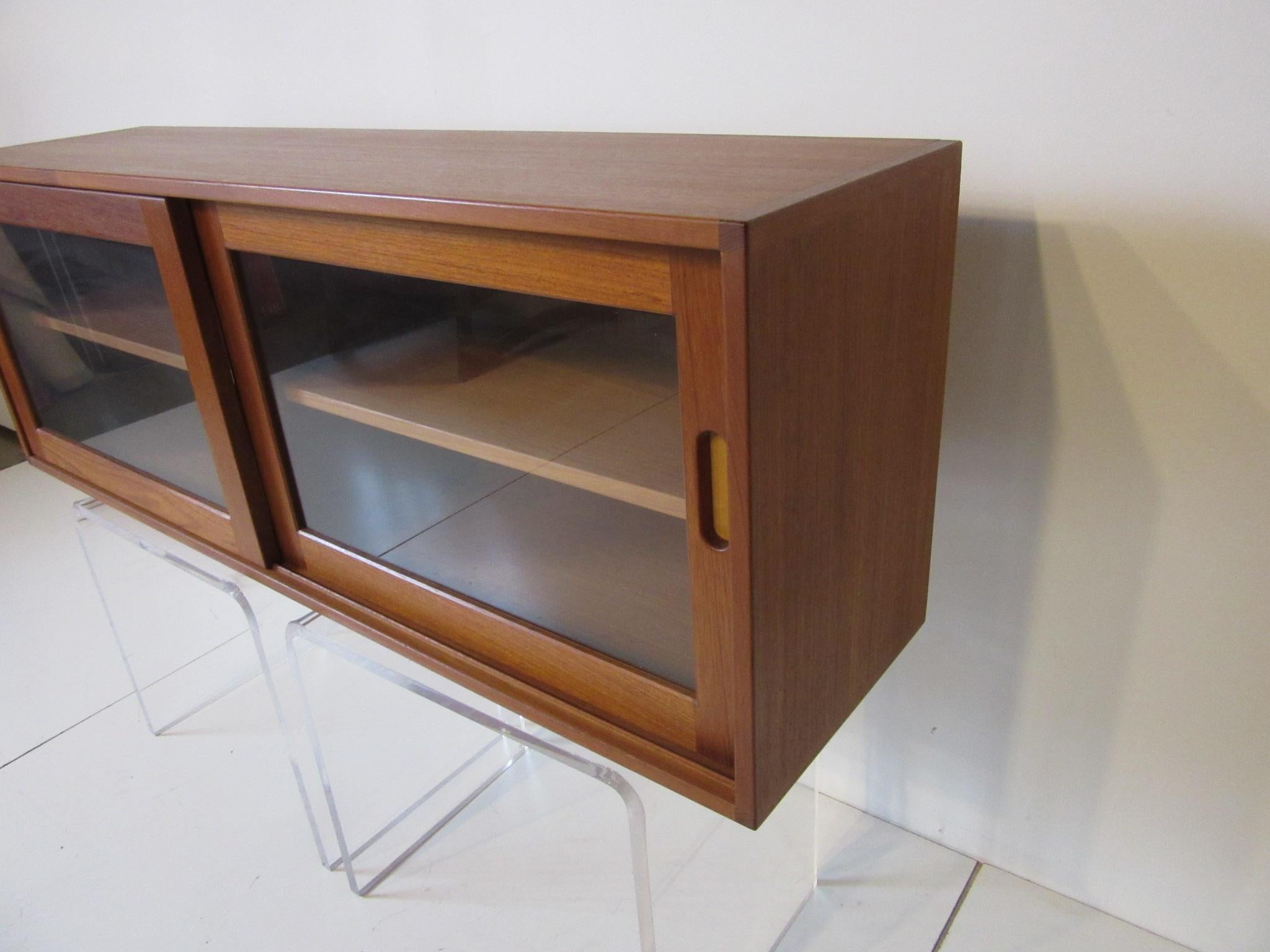 Mid-Century Modern Erik Brouer Danish Teak Hanging Cabinet by Brouer Mobelfabrik