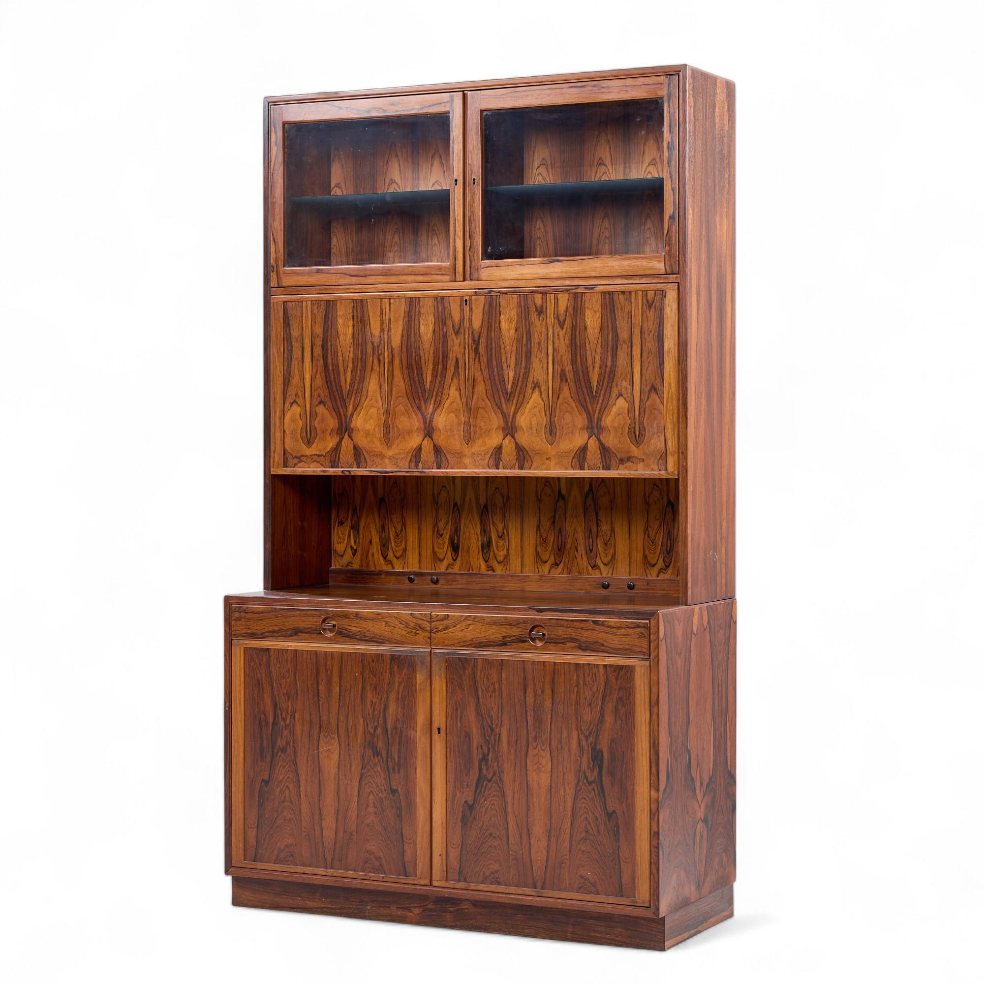 Mid-Century moderno Erik Brouer per Brouer Furniture Credenza e conigliera in palissandro danese del Mid Century in vendita