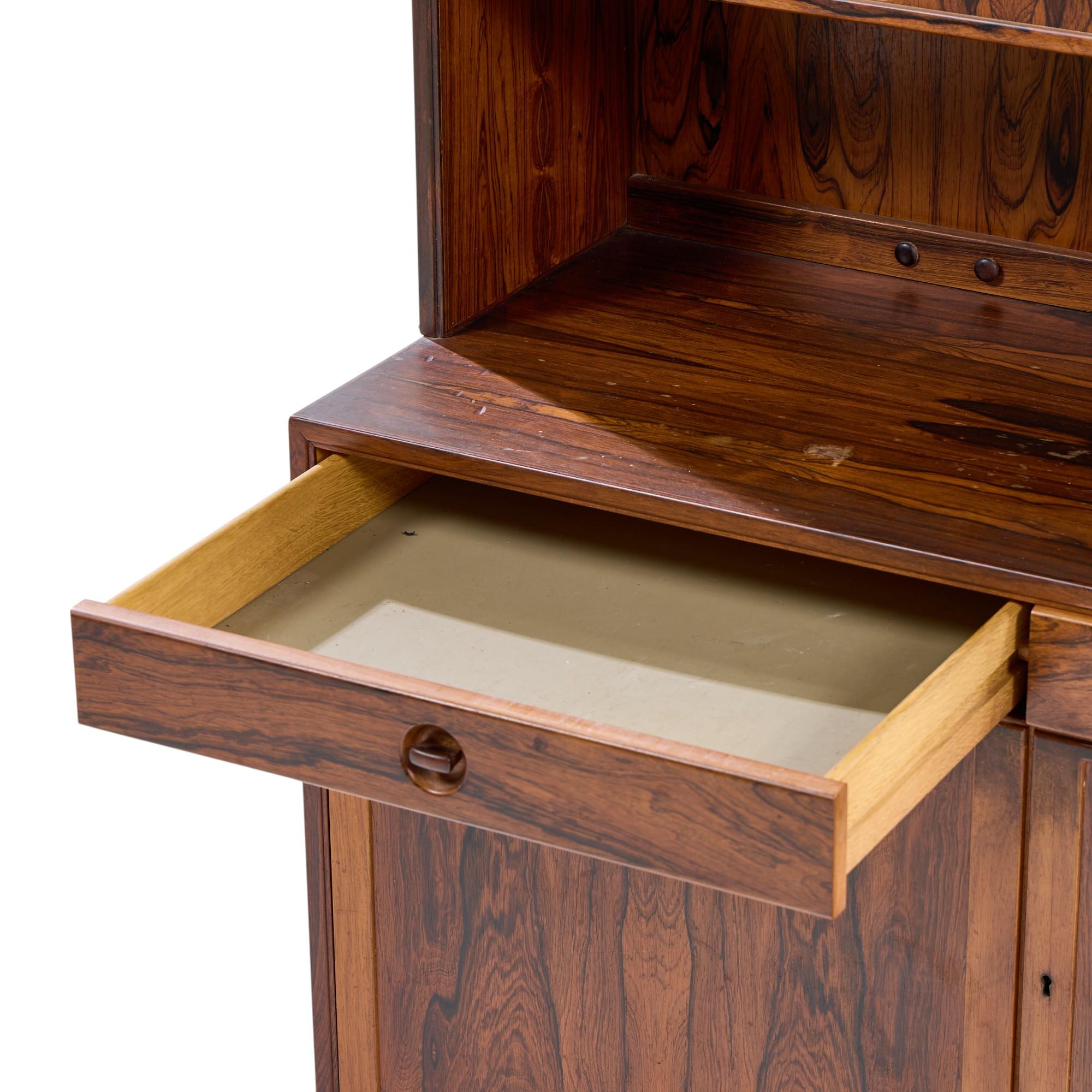 Erik Brouer per Brouer Furniture Credenza e conigliera in palissandro danese del Mid Century in vendita 2