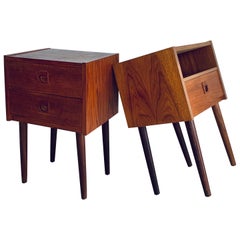 Erik Brouer Mid-Century Modern Teak Nightstands