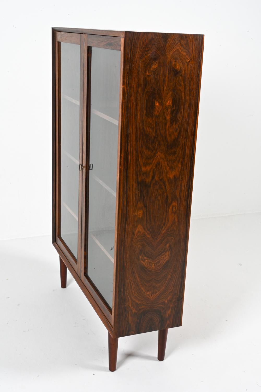 Erik Brouer Rosewood Display Cabinet, Denmark 1960s For Sale 3