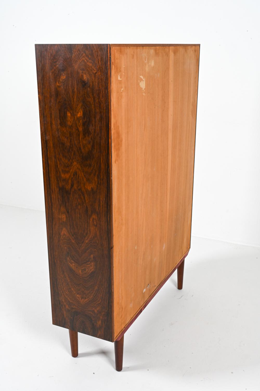 Erik Brouer Rosewood Display Cabinet, Denmark 1960s 4