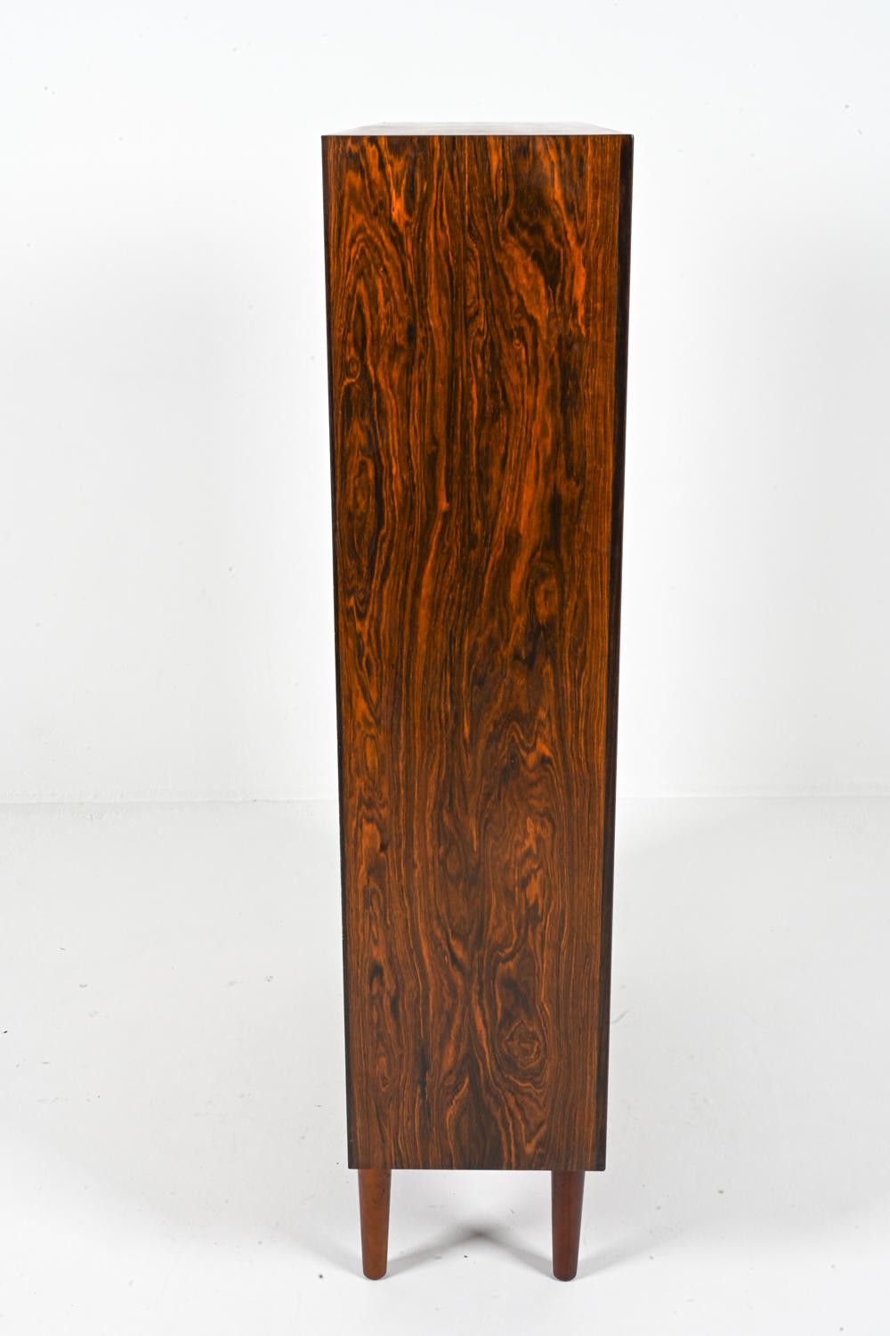 Erik Brouer Rosewood Display Cabinet, Denmark 1960s 5