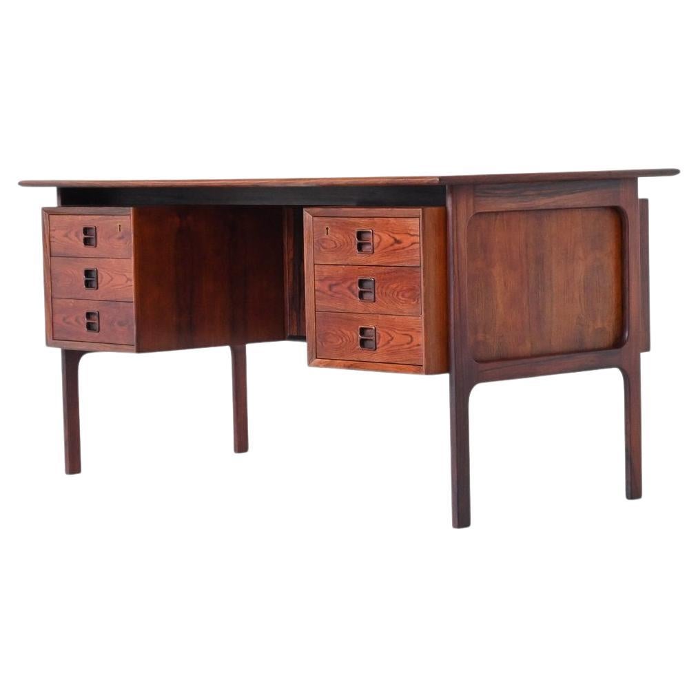 Erik Brouer Symmetric Desk in Rosewood Brouer Mobelfabrik Denmark 1960