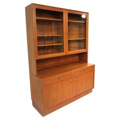 Erik Brouer Teak 2pc. Bookcase Cabinet Chest for Brouer Mobelfabrik Denmark