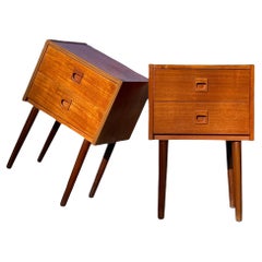 Erik Brouer Teak Nightstands Denmark 1960