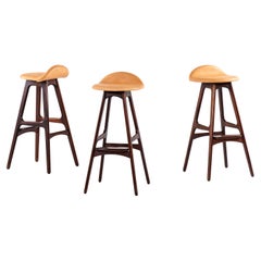 Erik Buch Bar Stools Model Od-61 by Oddense Møbelfabrik in Denmark