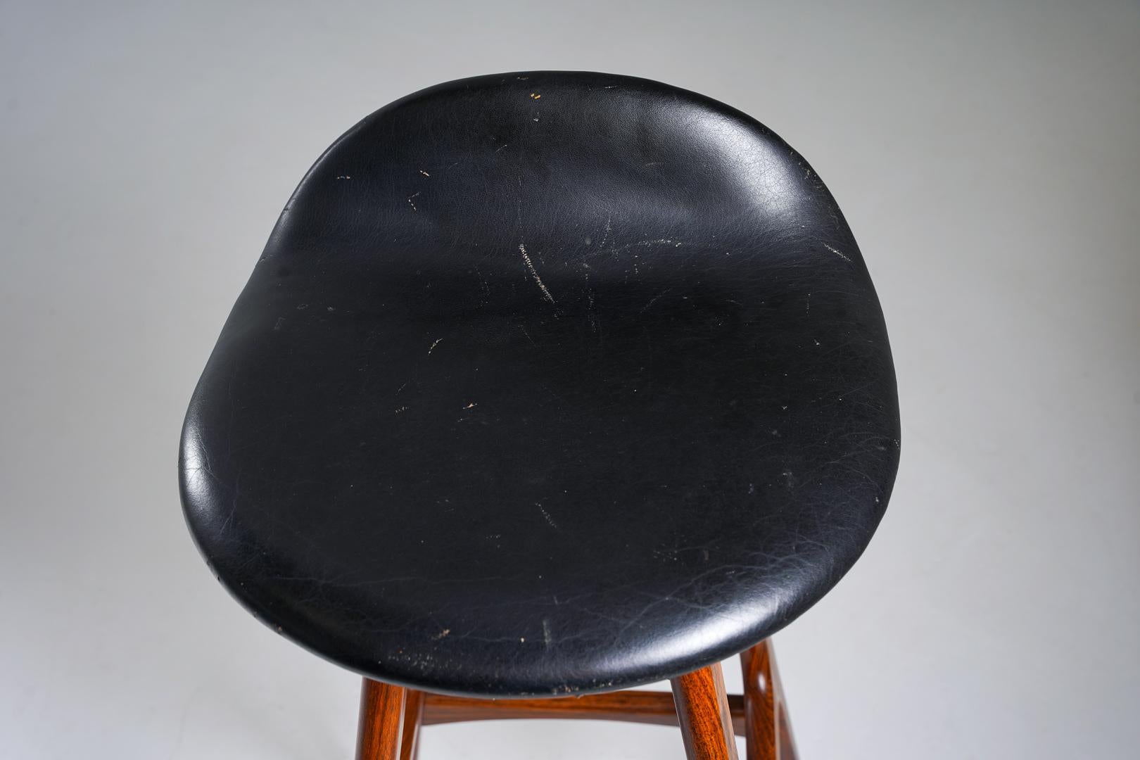 Erik Buch Bar Stools Model OD-61 for Odense Møbelfabrik, Denmark, 1960s For Sale 2