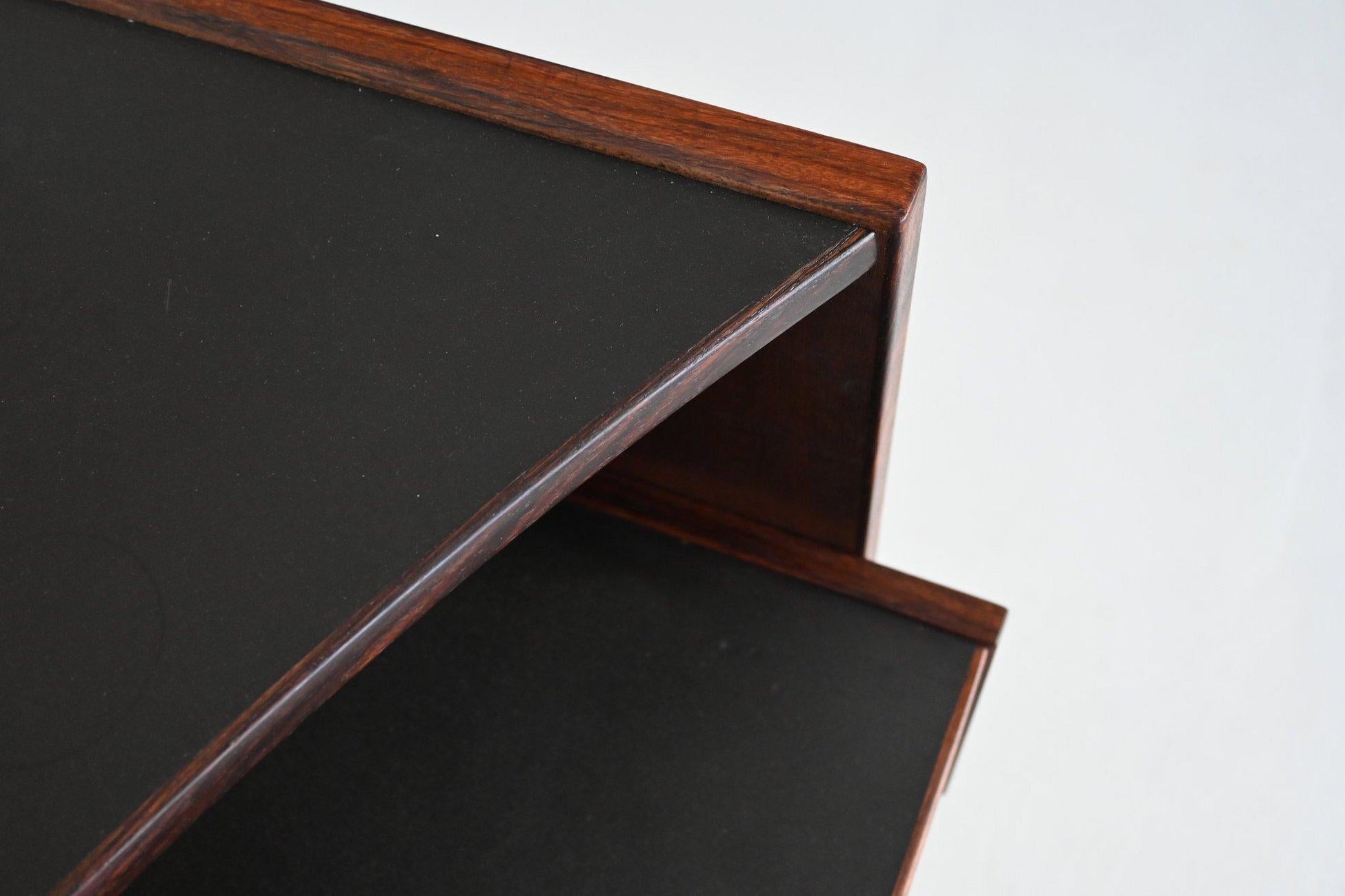 Erik Buch boomerang dry bar set in rosewood Dyrlund Denmark 1960 7
