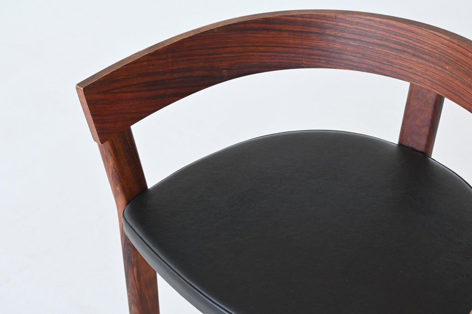 Erik Buch boomerang dry bar set in rosewood Dyrlund Denmark 1960 13