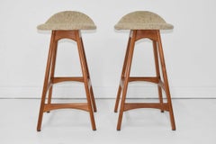 Erik Buch Counter Height Bar Stools in Teak