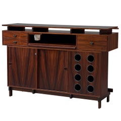 Bar danois à sec Erik Buch en bois de rose, années 1960