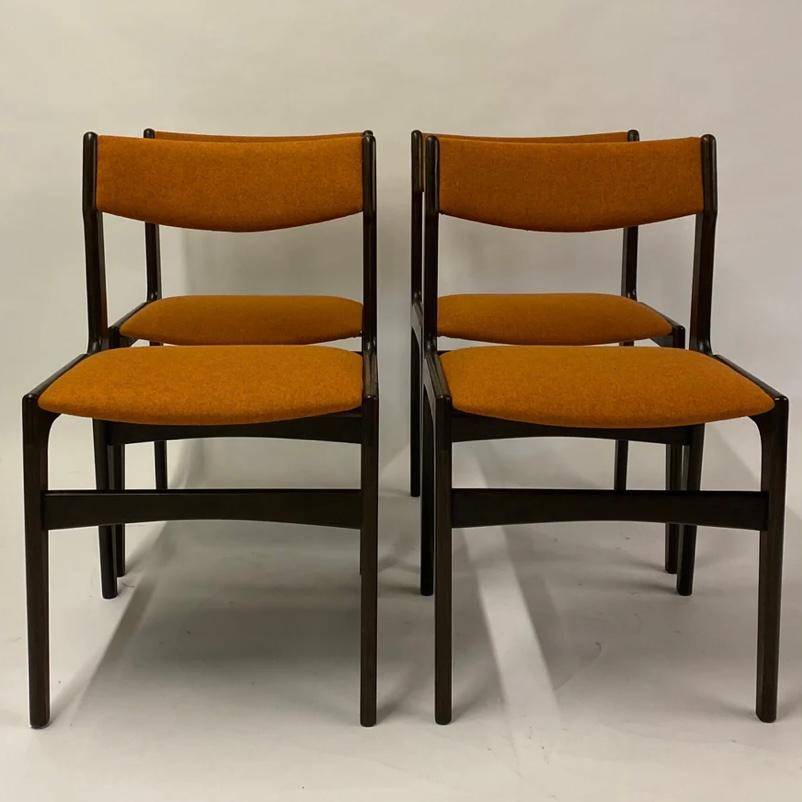 Mid-Century Modern Erik Buch Dining Chairs Danish For Sale