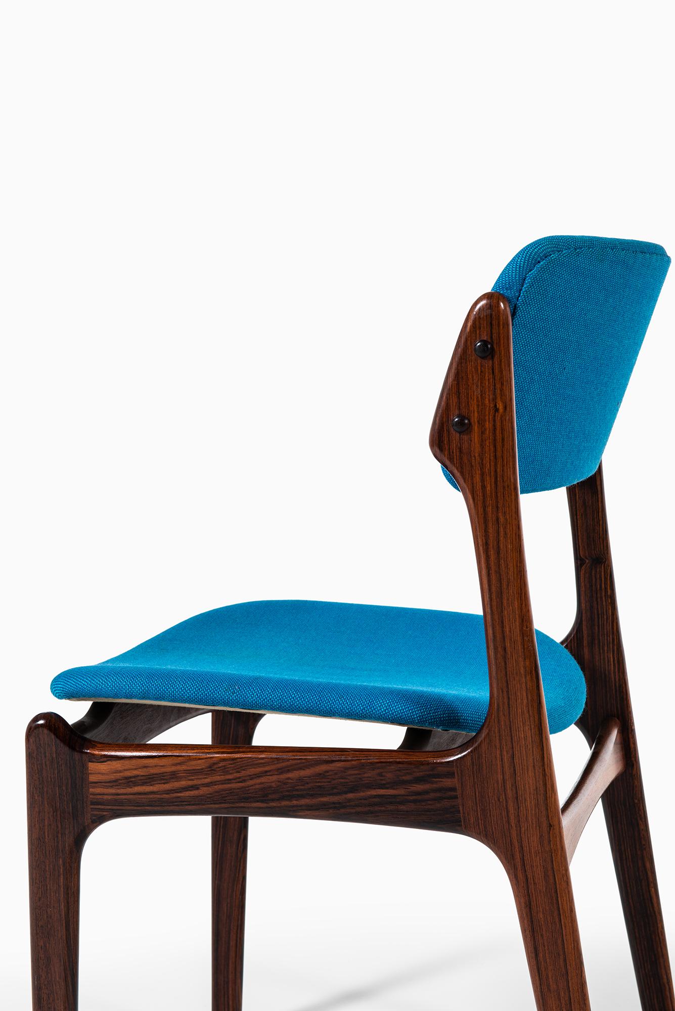 Mid-20th Century Erik Buch Dining Chairs Model OD-49 by Oddense Maskinsnedkeri in Denmark For Sale