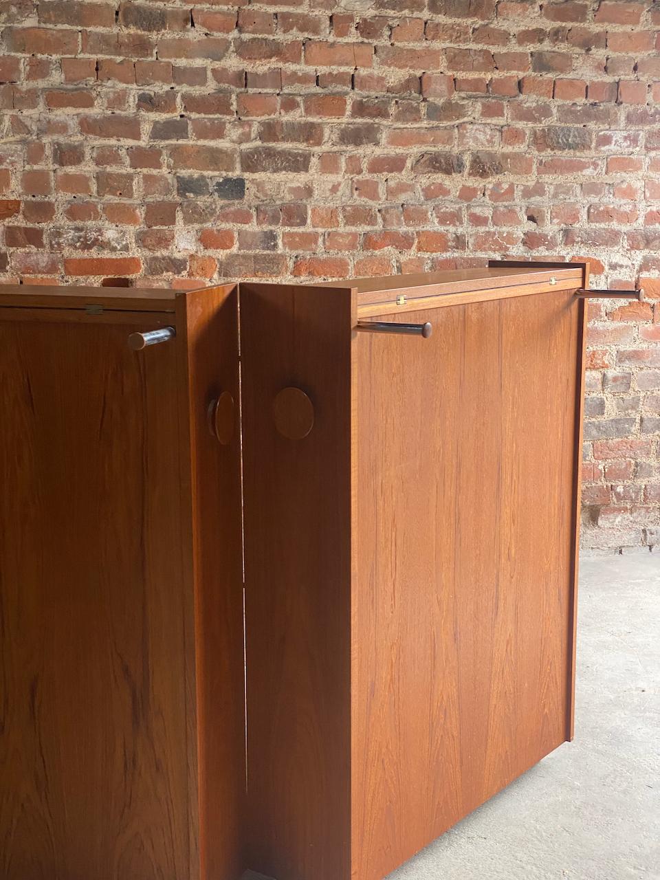 Erik Buch Drinks Bar and Barstools by Johannes Andersen, Circa 1960 4