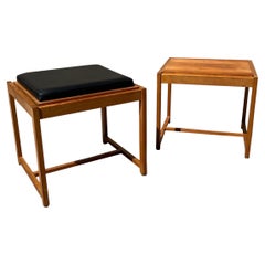 Erik Buch Flip Top Teak set of Stools / Side Tables for O.D. Mobler Denmark