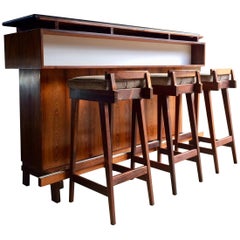 Erik Buch for Dyrlund Rosewood Dry Bar by Denmark 1960s Mid Century