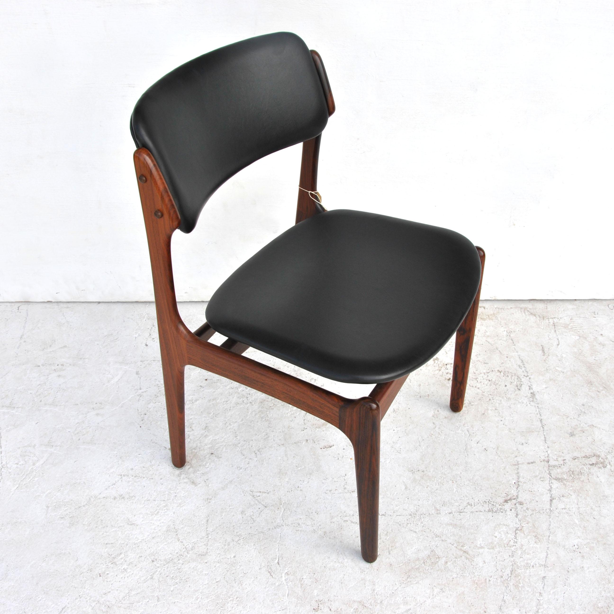 Mid-20th Century Erik Buch For O.D. Mobler Danish Rosewood Side Chair