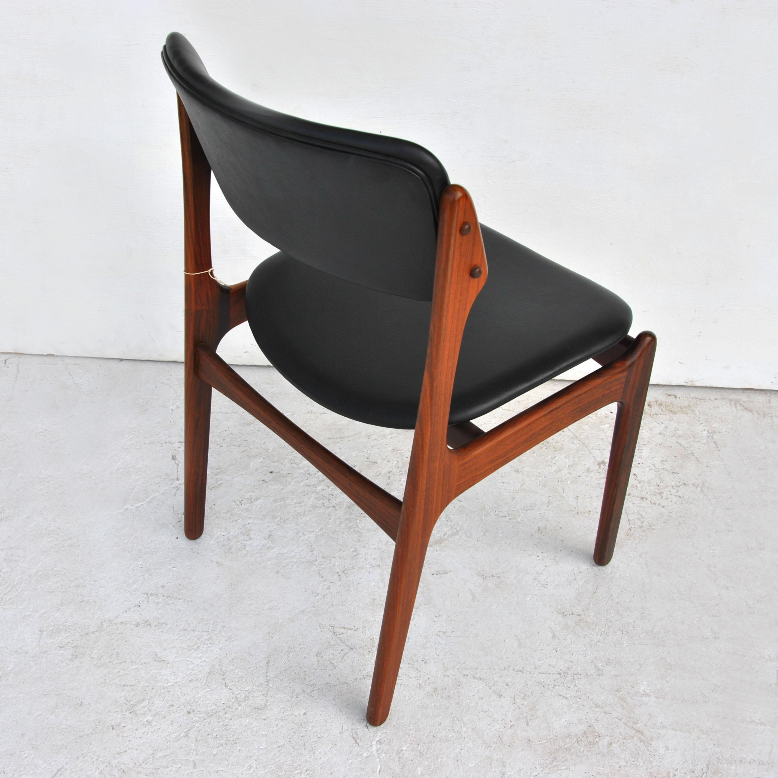 Erik Buch For O.D. Mobler Danish Rosewood Side Chair 1