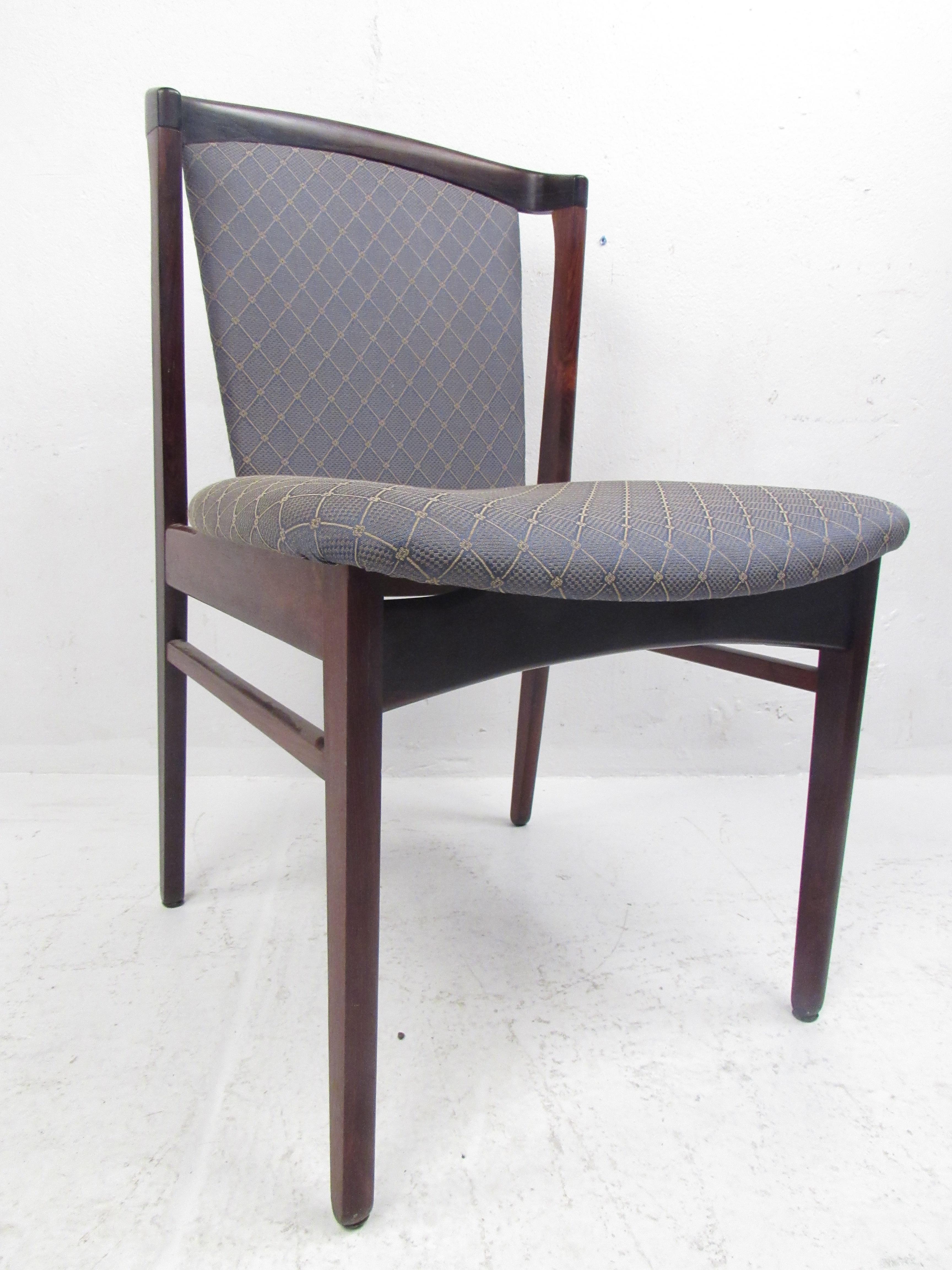 Danish Erik Buch for Orum Mobler Rosewood Dining Chairs and Table For Sale