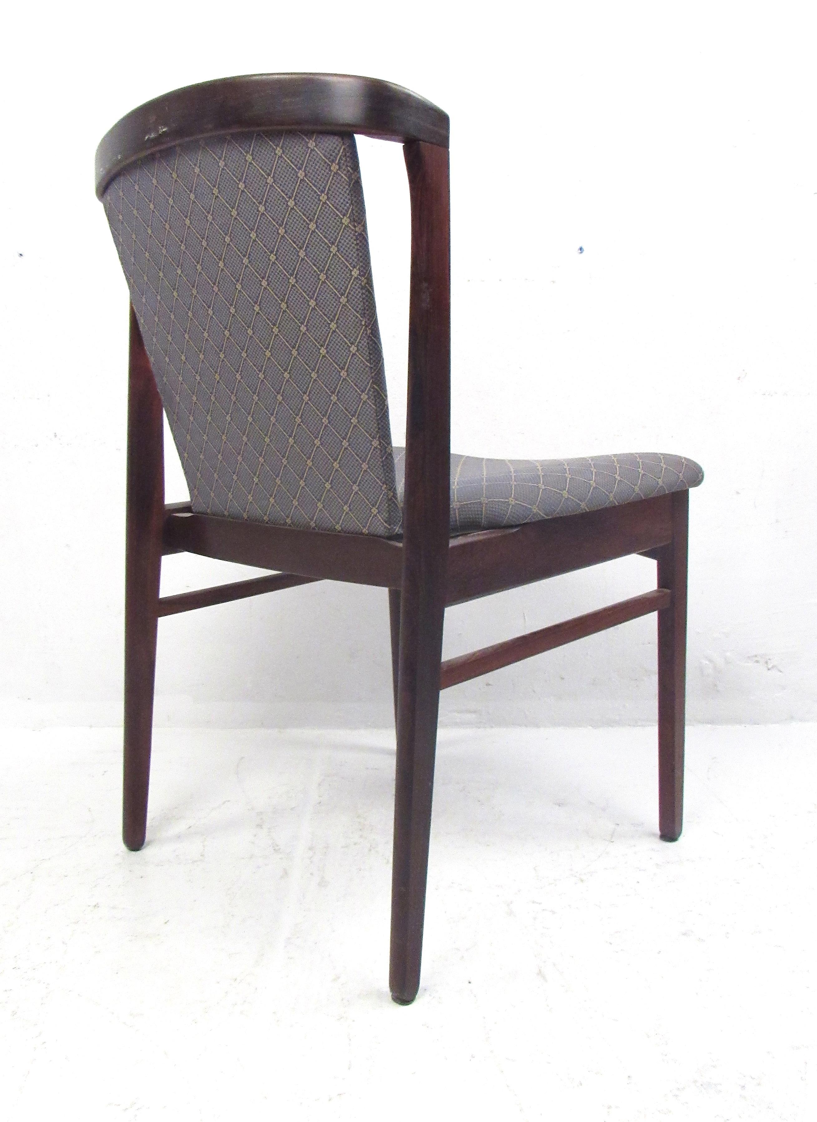 Mid-20th Century Erik Buch for Orum Mobler Rosewood Dining Chairs and Table For Sale