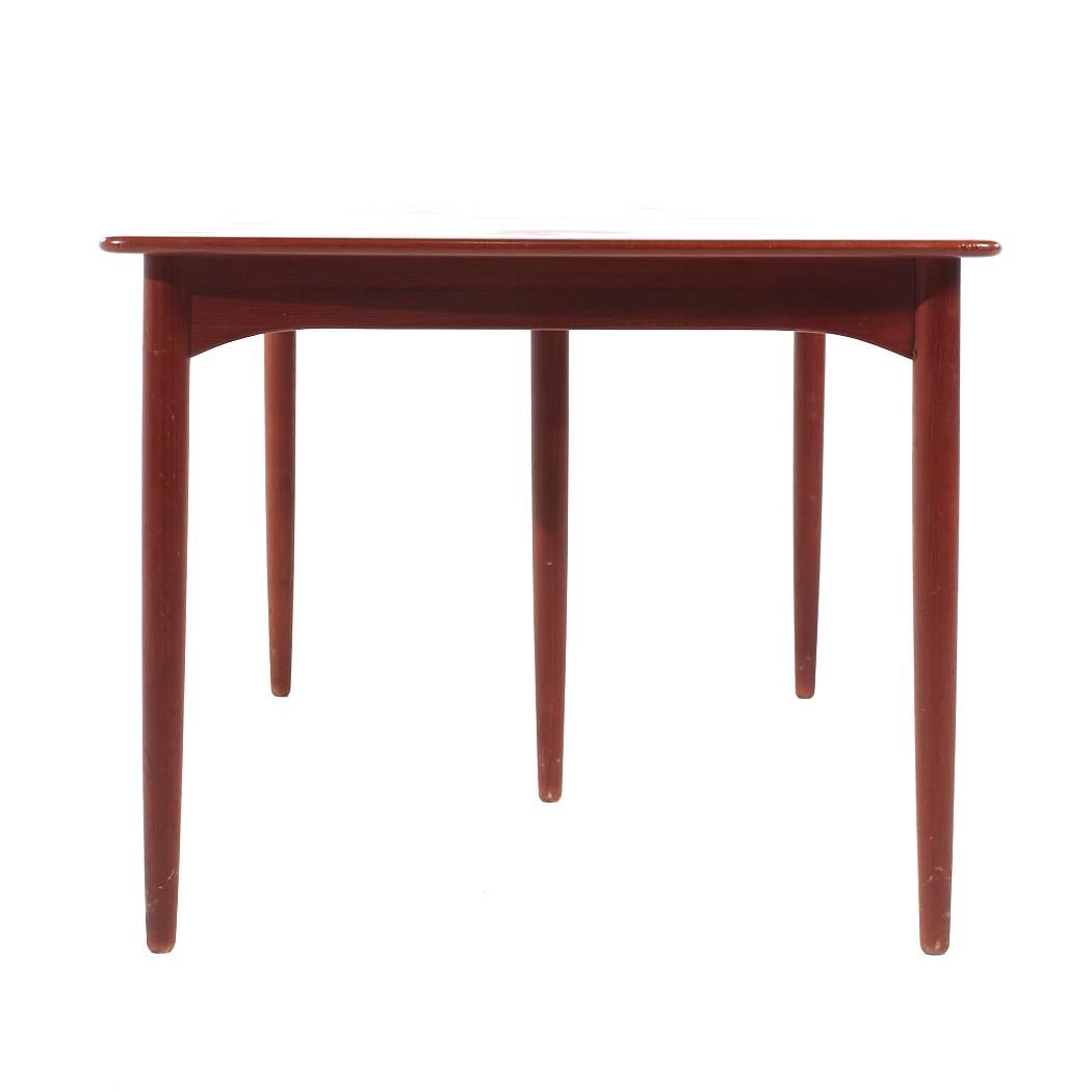 Late 20th Century Erik Buch for Povl Dinesen MCM Danish Teak Expanding Hidden Leaf Dining Table For Sale