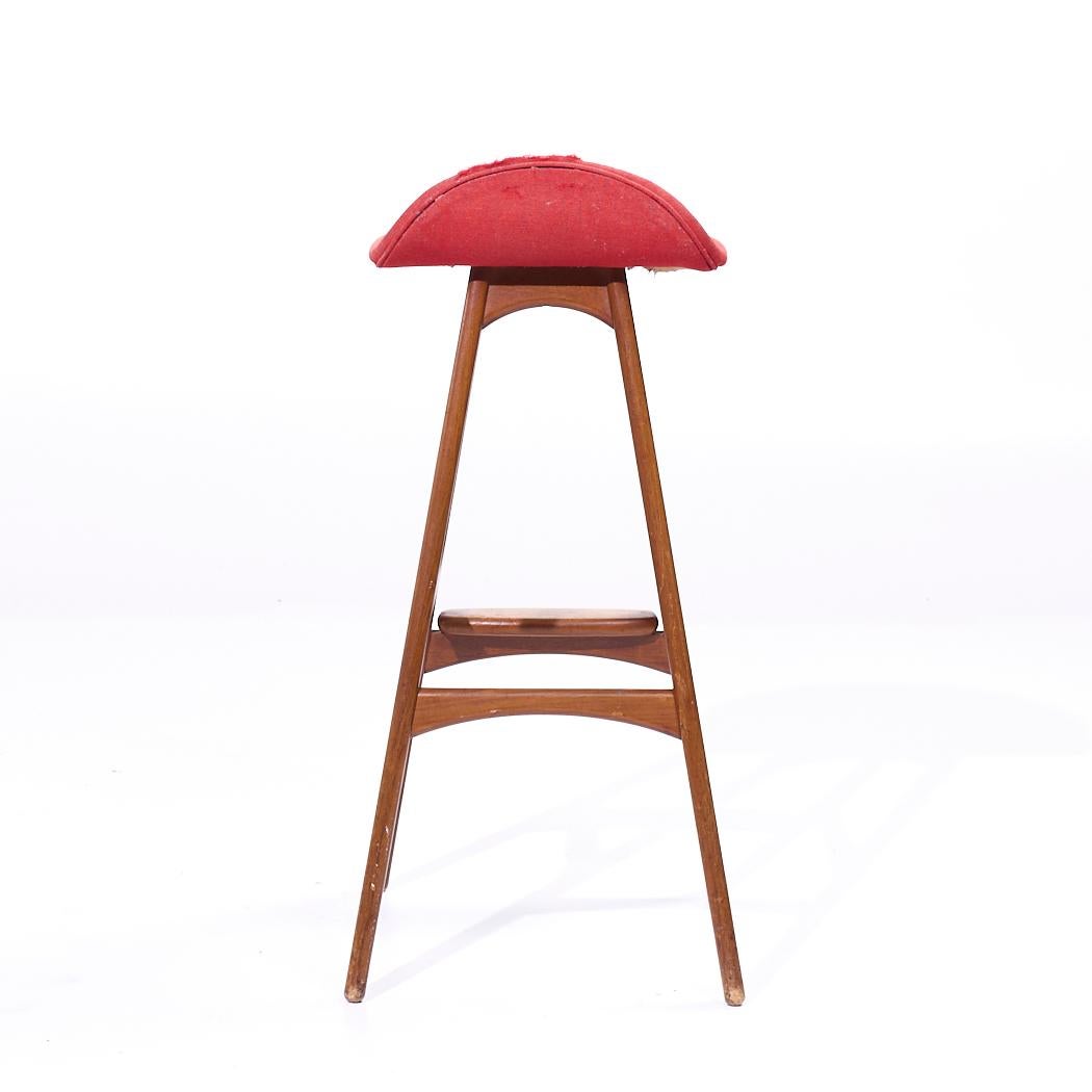 Erik Buch Mid Century Barhocker - Einzeln (Ende des 20. Jahrhunderts) im Angebot