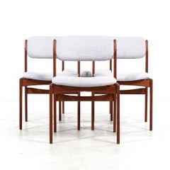 Erik Buch Mid Century Danish Teak Dining Chairs - Set of 4