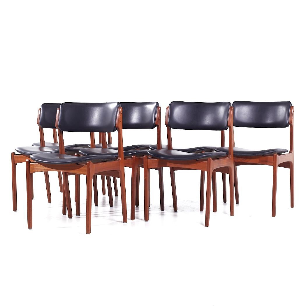 Mid-Century Modern Erik Buch Mid Century Danish Teak Dining Chairs - Set of 8 For Sale