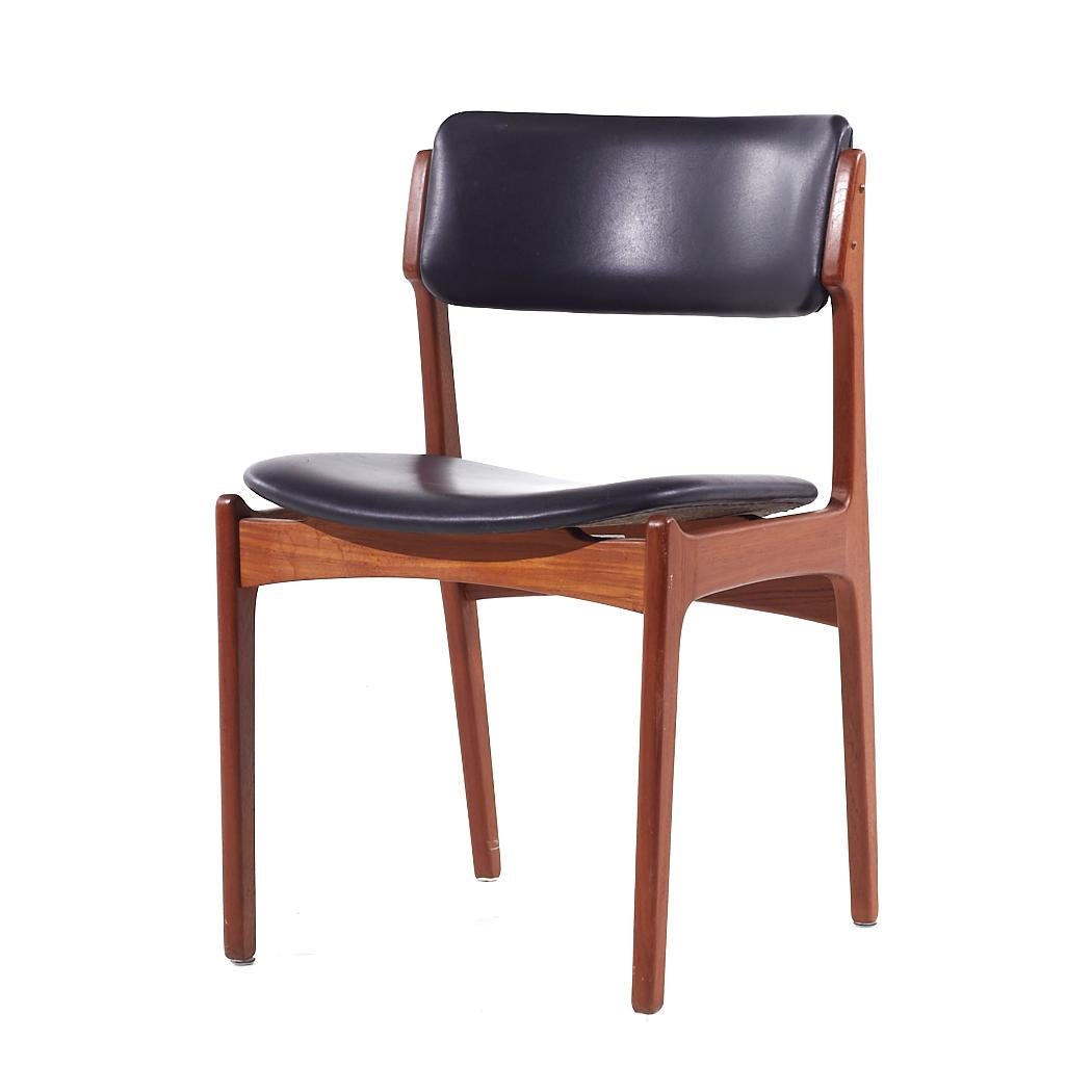Upholstery Erik Buch Mid Century Danish Teak Dining Chairs - Set of 8 For Sale