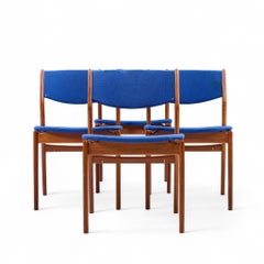 Erik Buch Mid Century Danish Teak Side Dining Chairs - Set of 4