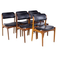 Erik Buch Mid Century Rosewood Dining Chairs, Set of 6