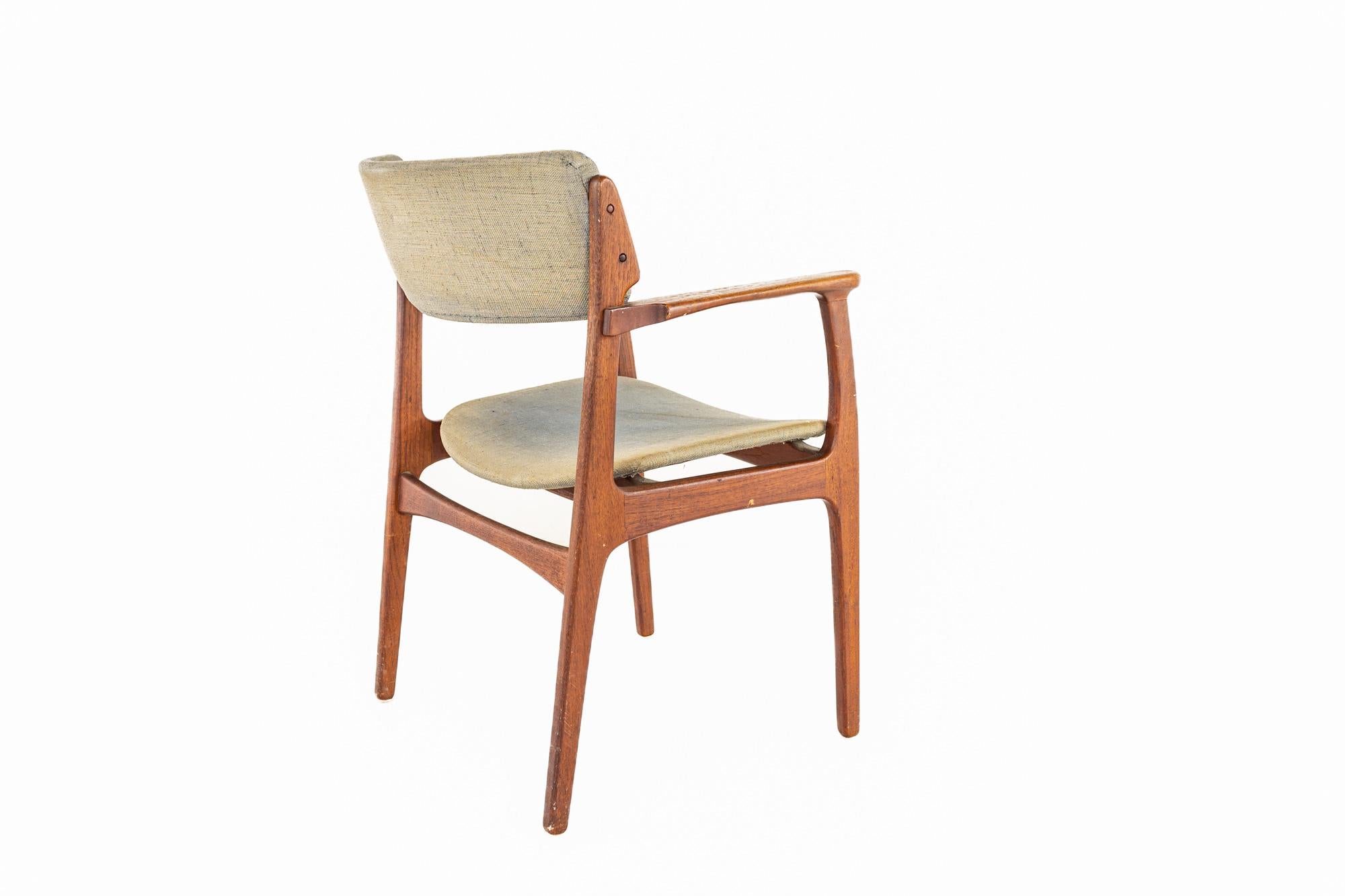 Upholstery Erik Buch Mid-Century Teak Dining Chairs, Set of 8