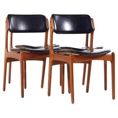 SOLD 04/05/24 Erik Buch Model 49 Mid Century Danish Teak Chairs - Set of 4
