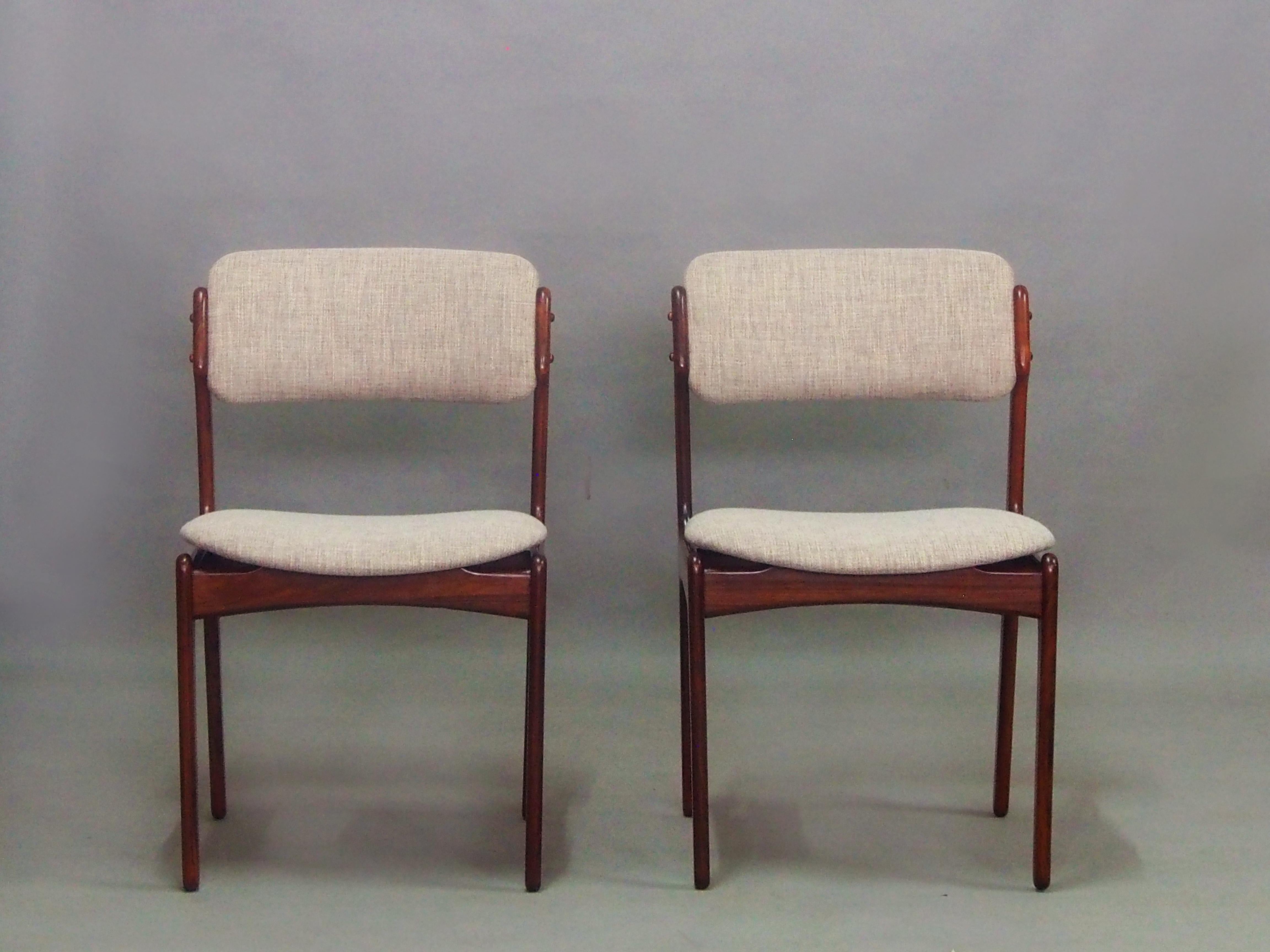 Danish Erik Buch Model 49 Rosewood Dining Chairs for Oddense Maskinsnedkeri Set of Six