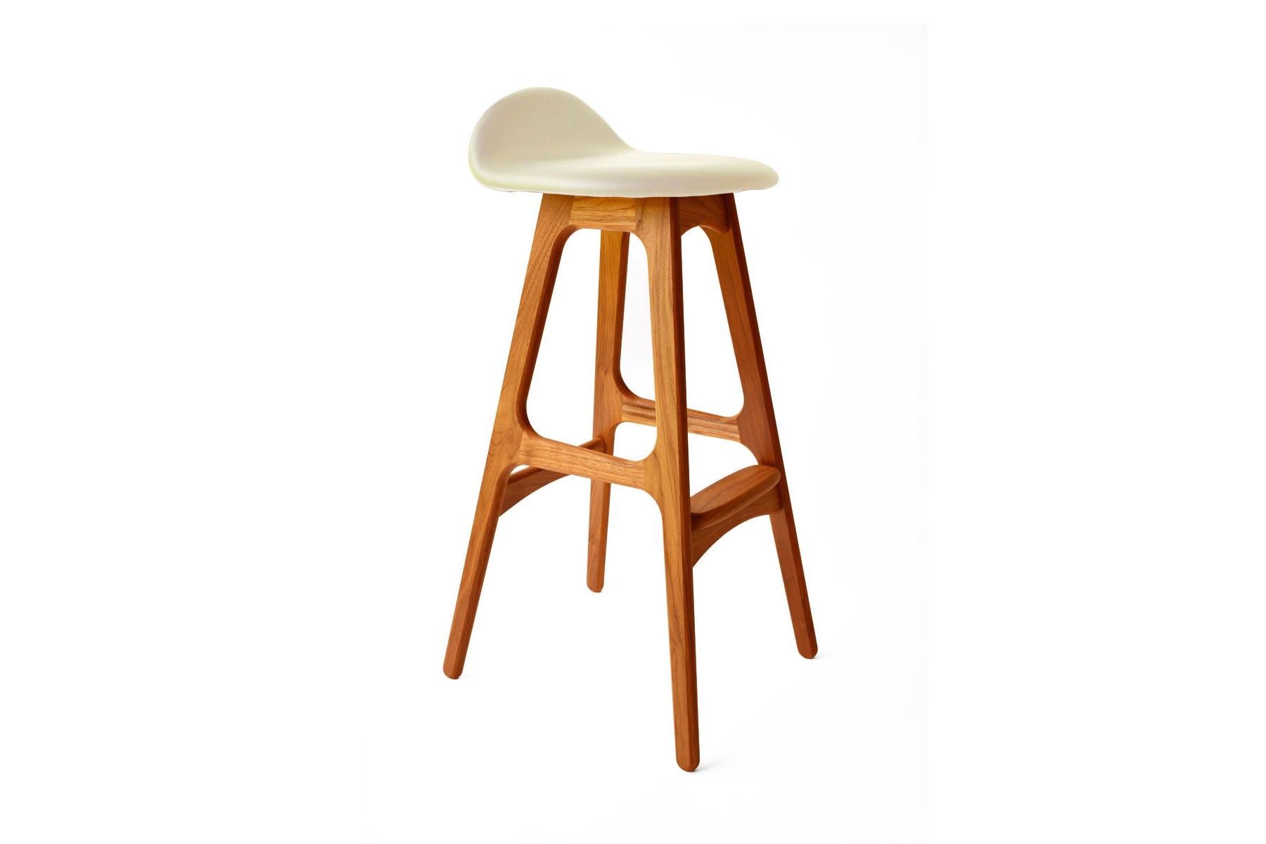 Contemporary Erik Buch Model 61 Mid Century Counter Stool in Teak