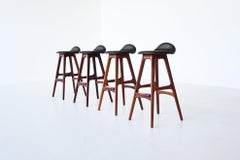 Erik Buch Model OD61 Rosewood Bar Stools Oddense Mobler Denmark 1965