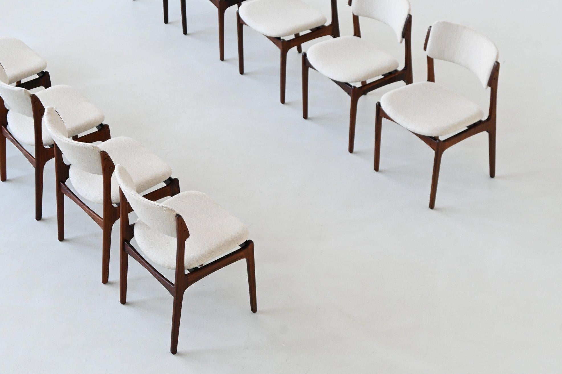 Erik Buch OD 49 set of ten dining chairs in rosewood O.D. mobler ...
