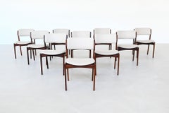 Erik Buch OD 49 set of ten dining chairs in rosewood O.D. mobler Denmark 1960