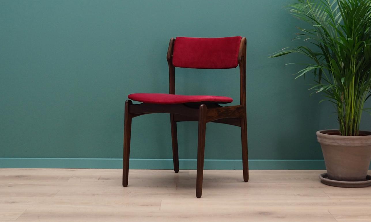 Danish Erik Buch Pink Velour Chair 1960s Vintage Classic For Sale