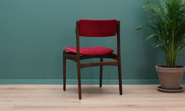 Erik Buch Pink Velour Chair 1960s Vintage Classic For Sale ...