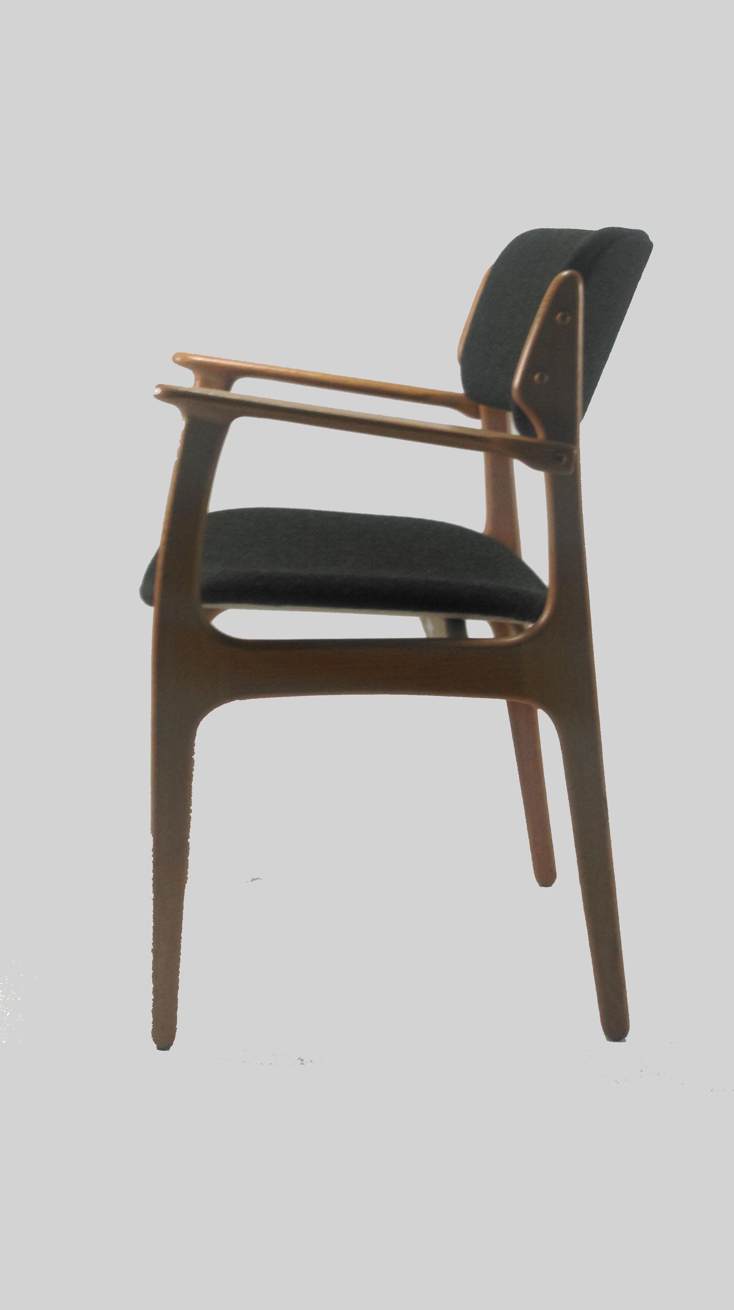 Mid-20th Century Erik Buch Set of Eight Oak Dining Chairs and two Arm Chairs Inc. Reupholstery