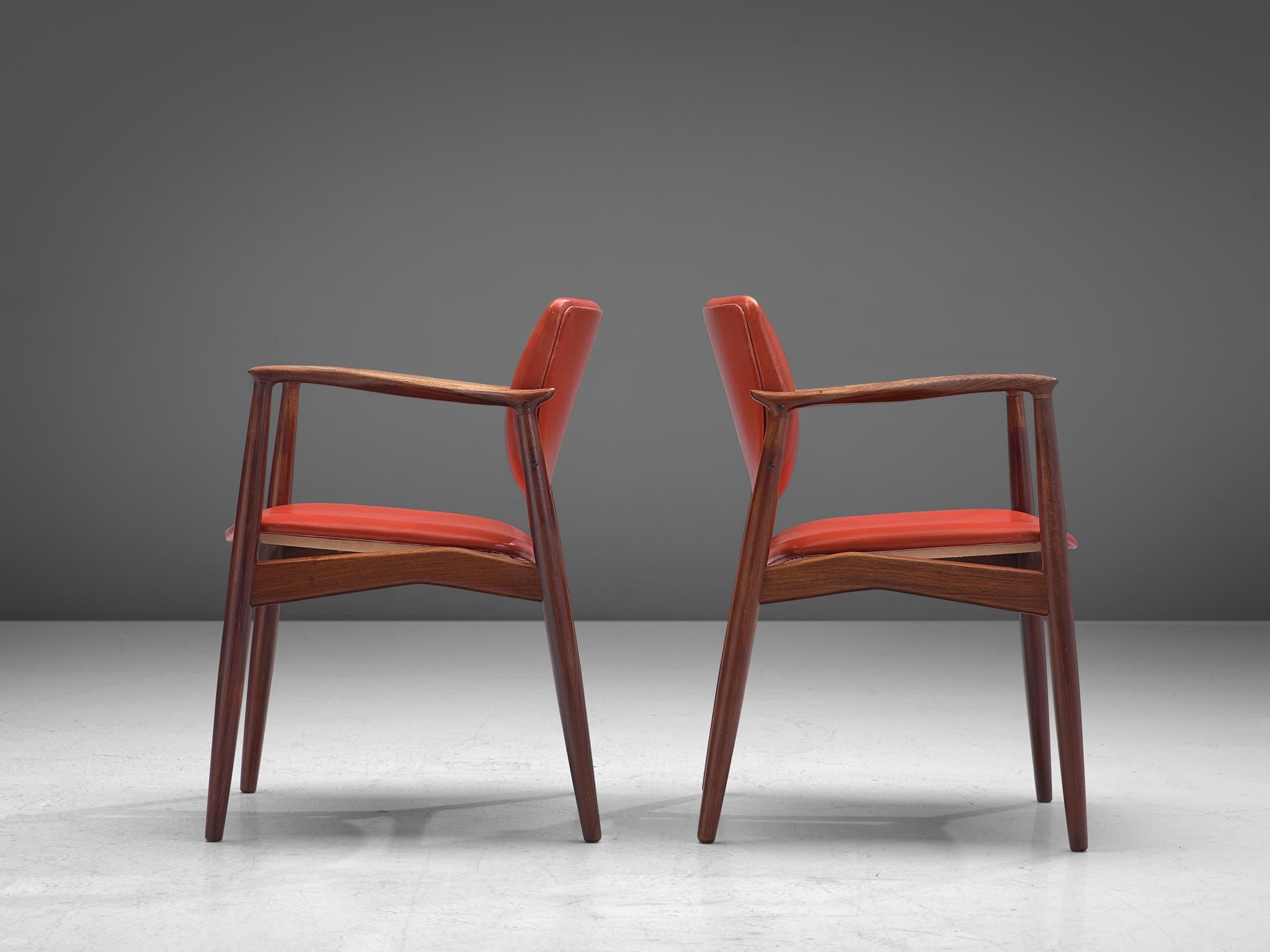 Mid-20th Century Erik Buch Set of Eight Rosewood Chairs