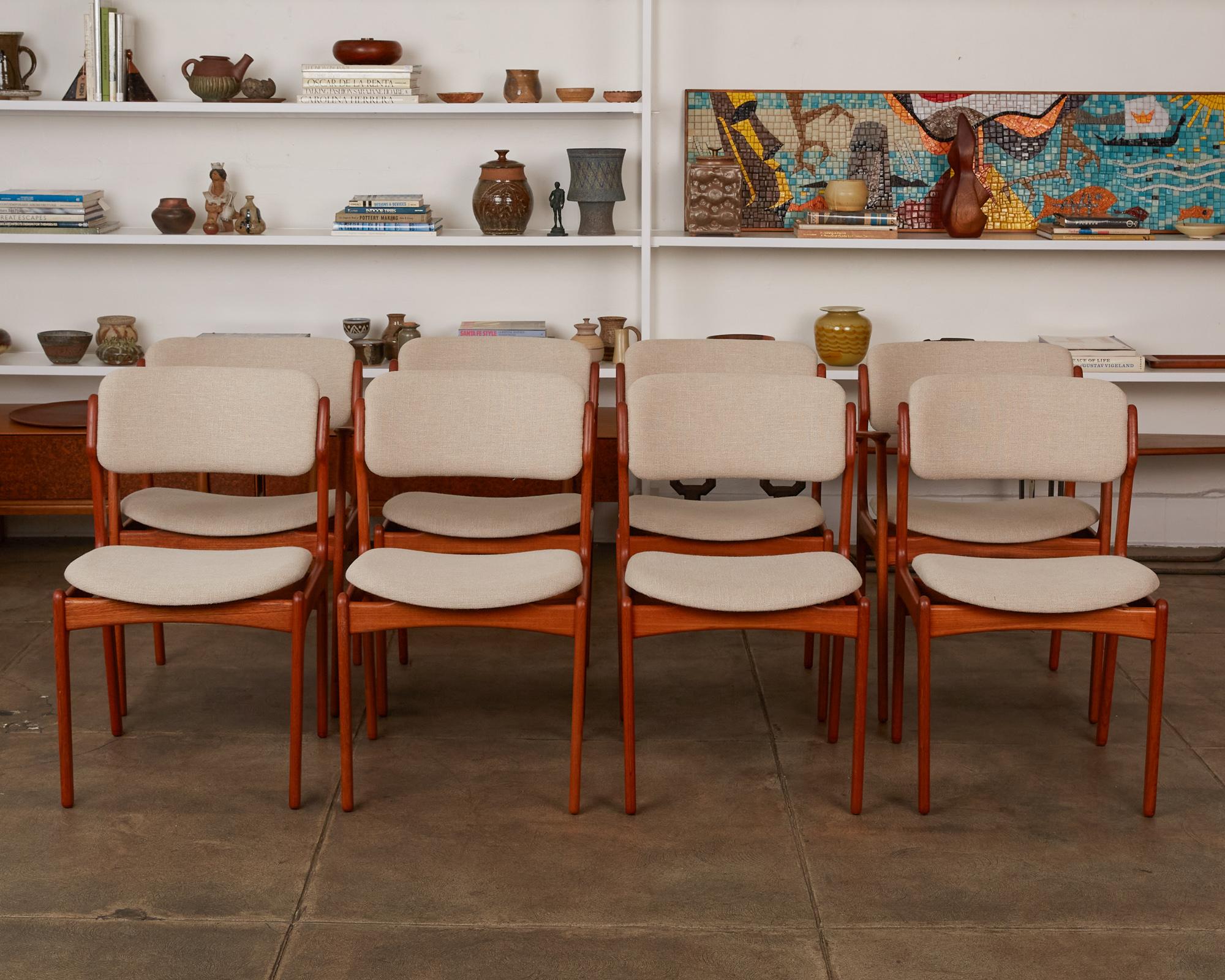 Danish Erik Buch Set of Eight Teak Dining Chairs